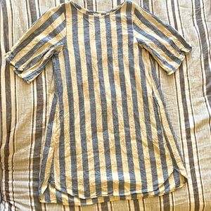 Striped linen dress